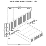 Terrace Queen Wall Panel Storage Bed Ash Brown - 224900Q-S3P