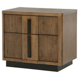 Terrace 2-drawer Nightstand Bedside Table Ash Brown - 224902