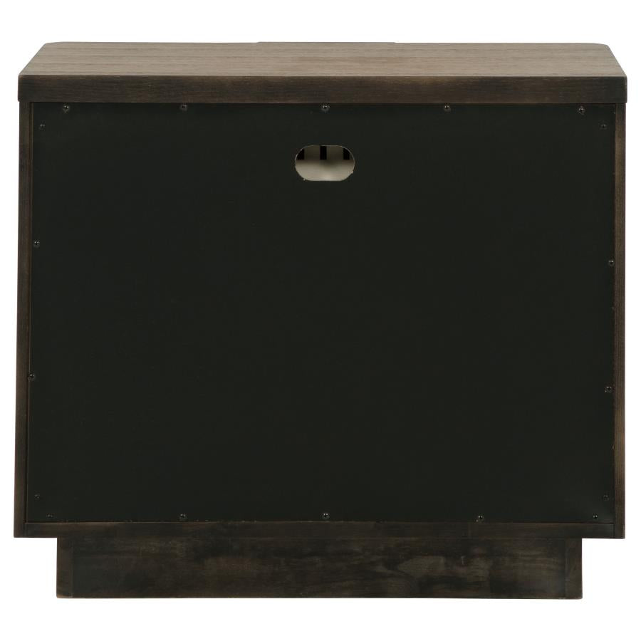 Terrace 2-drawer Nightstand Bedside Table Ash Brown - 224902