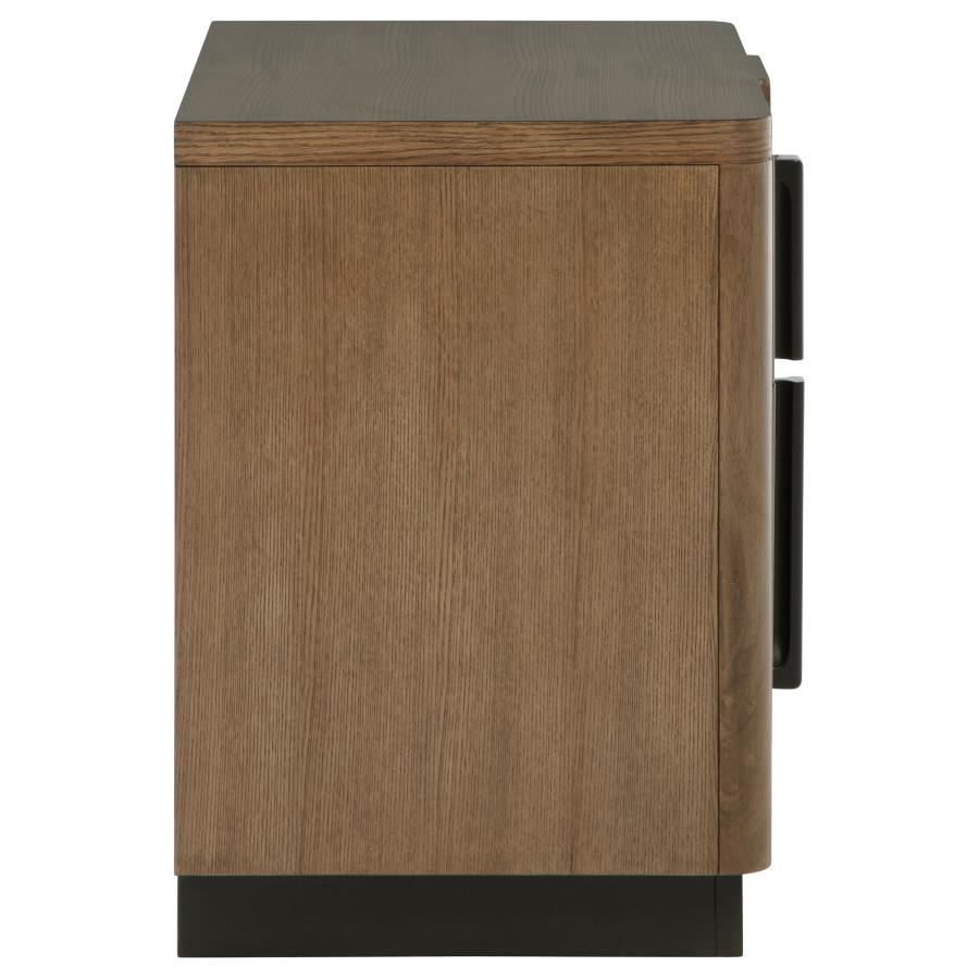 Terrace 2-drawer Nightstand Bedside Table Ash Brown - 224902