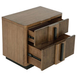 Terrace 2-drawer Nightstand Bedside Table Ash Brown - 224902