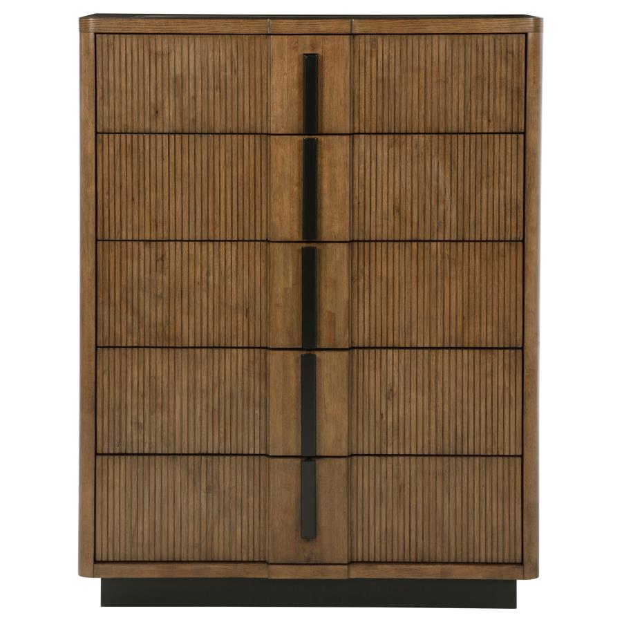 Terrace 5-drawer Chest of Drawers Ash Brown - 224905