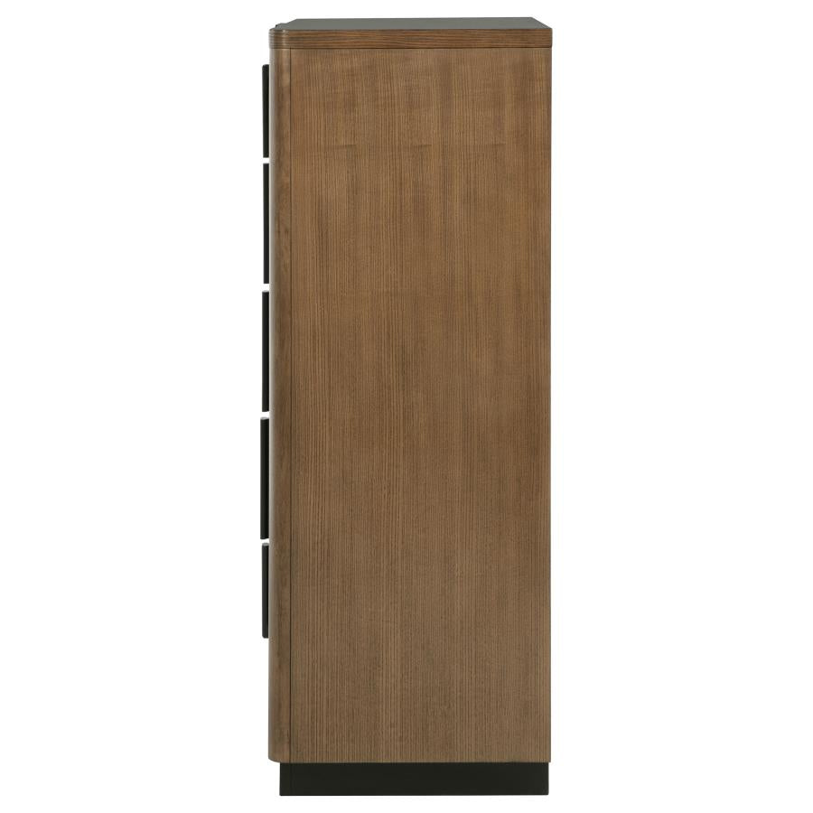 Terrace 5-drawer Chest of Drawers Ash Brown - 224905