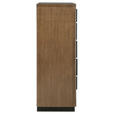 Terrace 5-drawer Chest of Drawers Ash Brown - 224905