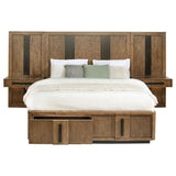 Terrace 2-piece Wall Panel with Nightstand Set Ash Brown - 224907