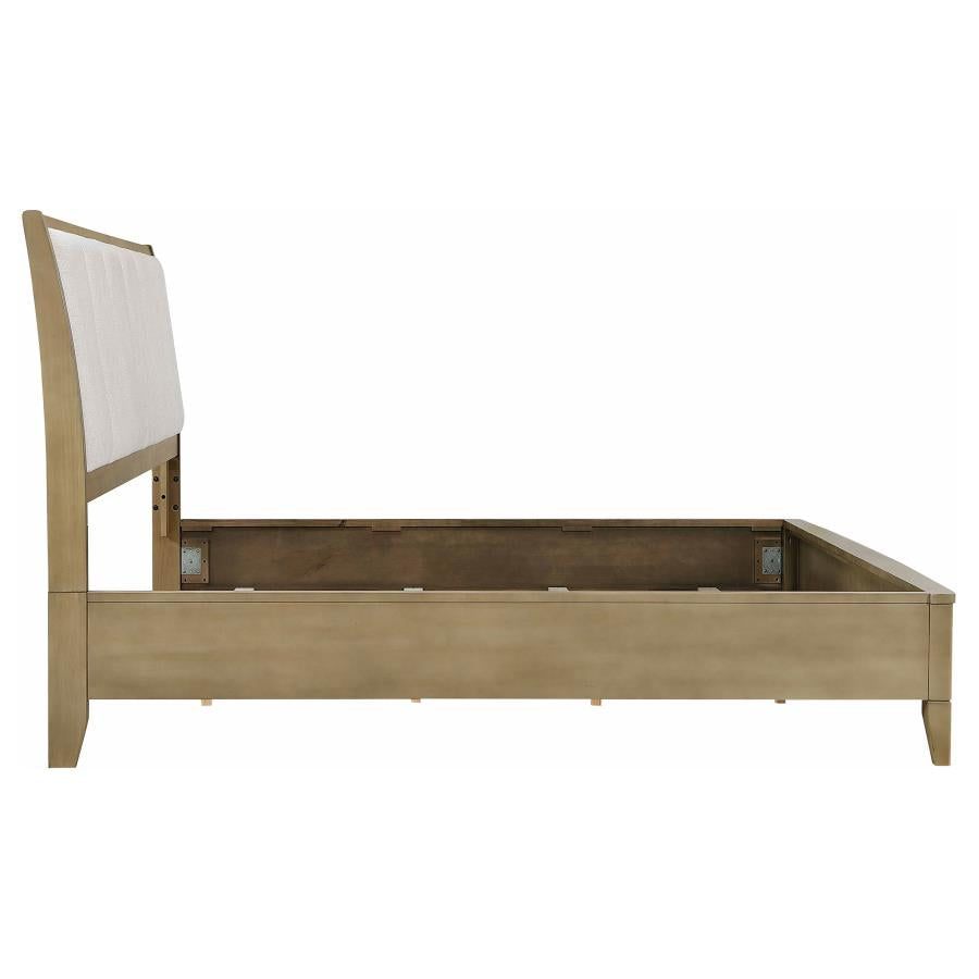 Granada Upholstered Eastern King Panel Bed Natural Pine - 224921KE