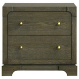 Gran Park 2-drawer Nightstand Bedside Table Dark Cocoa - 224932