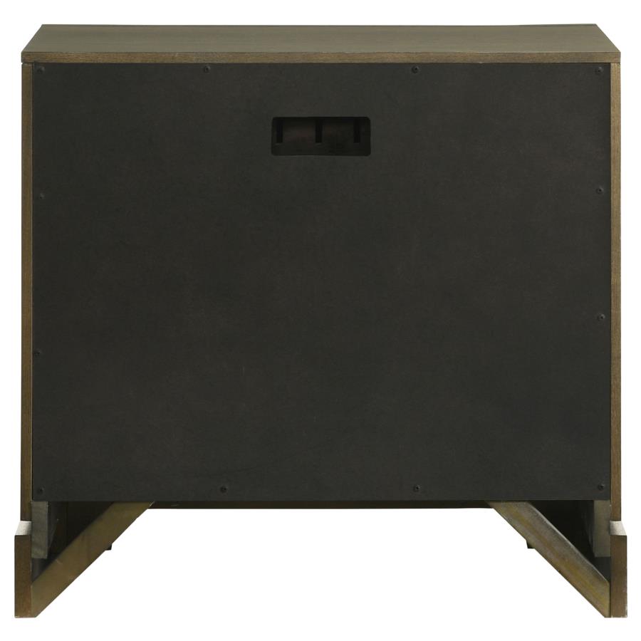 Gran Park 2-drawer Nightstand Bedside Table Dark Cocoa - 224932