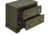 Gran Park 2-drawer Nightstand Bedside Table Dark Cocoa - 224932