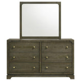 Gran Park 6-drawer Dresser and Mirror Dark Cocoa - 224933M