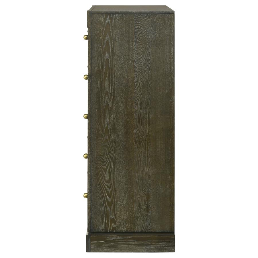 Gran Park 5-drawer Bedroom Chest of Drawers Dark Cocoa - 224935