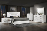 Ives 5-piece Eastern King Bedroom Set White High Gloss - 224941KE-S5