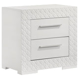Ives 5-piece Eastern King Bedroom Set White High Gloss - 224941KE-S5
