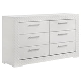 Ives 5-piece Eastern King Bedroom Set White High Gloss - 224941KE-S5