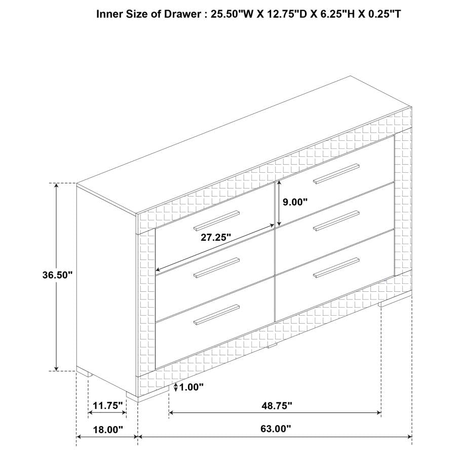 Ives 5-piece Queen Bedroom Set White High Gloss - 224941Q-S5