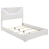 Ives Queen Panel Bed LED Headboard White High Gloss - 224941Q