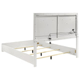 Ives Queen Panel Bed LED Headboard White High Gloss - 224941Q