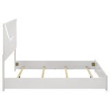 Ives Queen Panel Bed LED Headboard White High Gloss - 224941Q