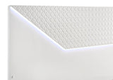 Ives Queen Panel Bed LED Headboard White High Gloss - 224941Q