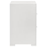 Ives 2-drawer Nightstand Bedside Table White High Gloss - 224942