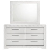 Ives 6-drawer Dresser and Mirror White High Gloss - 224943M