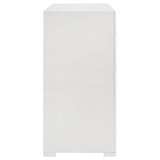 Ives 6-drawer Dresser Cabinet White High Gloss - 224943