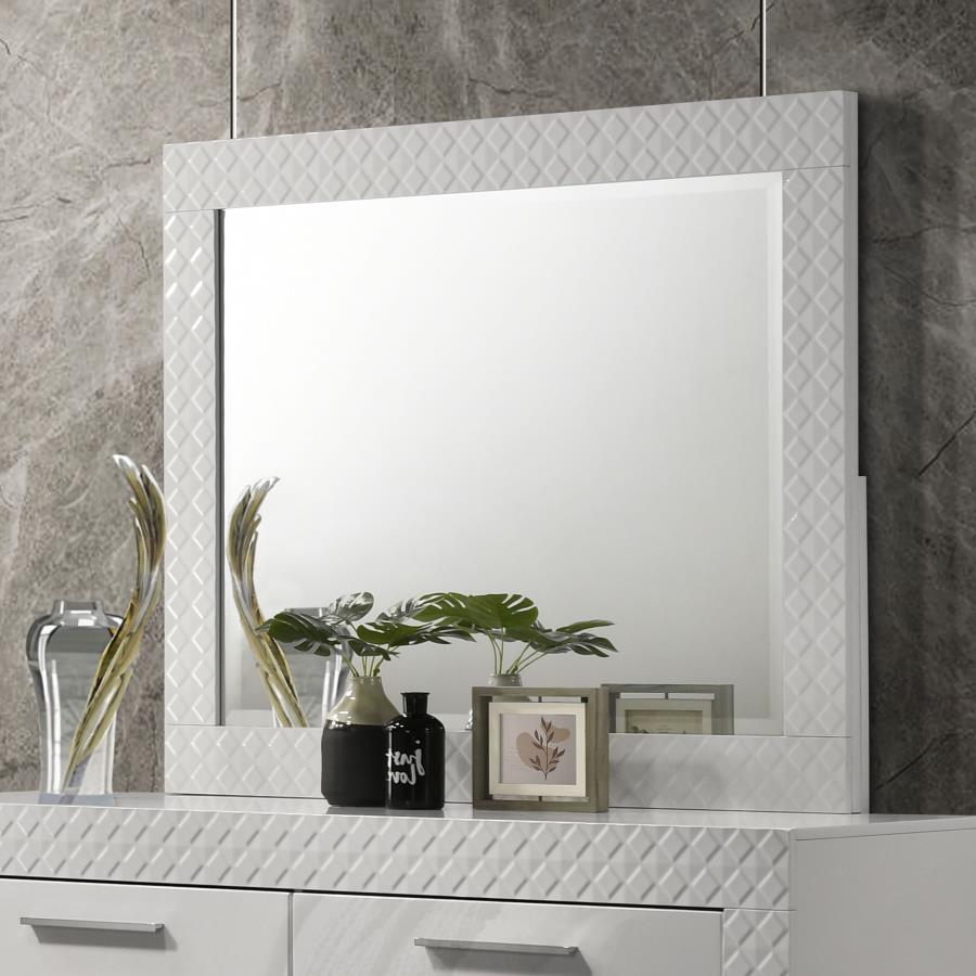 Ives Dresser Mirror White High Gloss - 224944