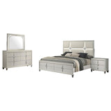 Olivia 4-piece Queen Bedroom Set Pearl White - 224951Q-S4