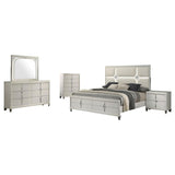 Olivia 5-piece Queen Bedroom Set Pearl White - 224951Q-S5