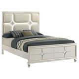 Olivia Queen Panel Bed LED Headboard Pearl White - 224951Q