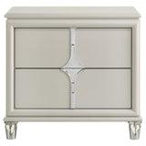 Olivia 2-drawer Nightstand Bedside Table Pearl White - 224952