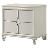 Olivia 2-drawer Nightstand Bedside Table Pearl White - 224952