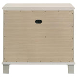 Olivia 2-drawer Nightstand Bedside Table Pearl White - 224952