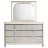 Olivia 6-drawer Dresser and LED Mirror Pearl White - 224953M