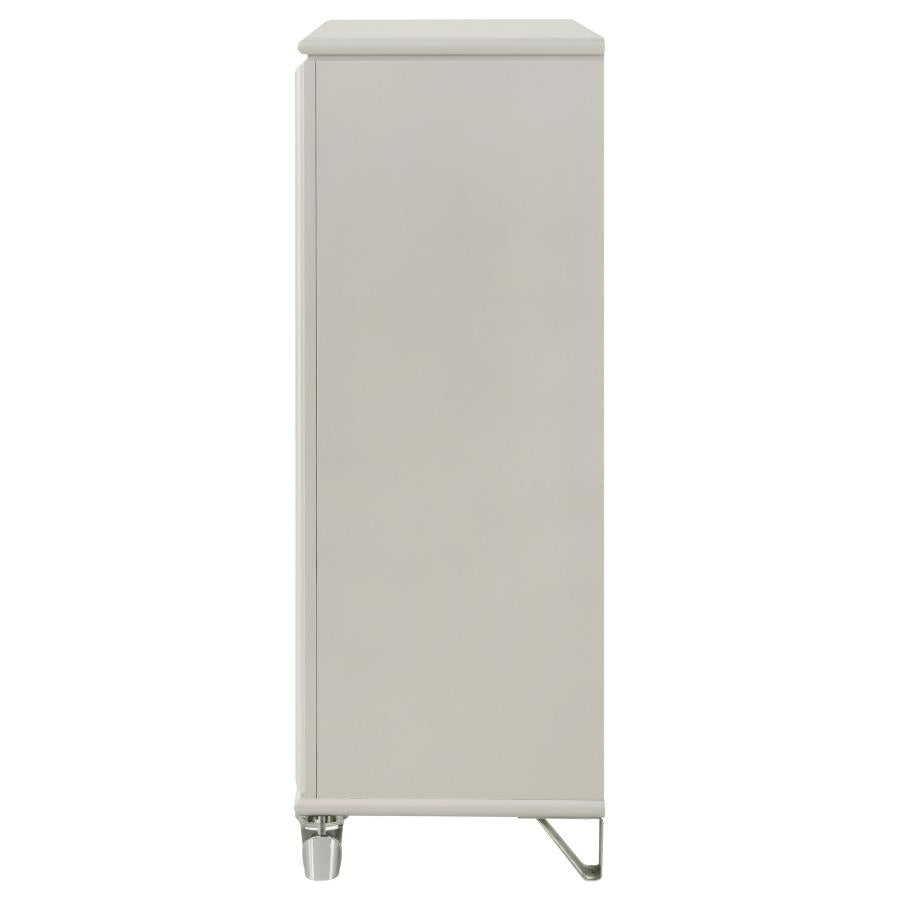 Olivia 5-drawer Bedroom Chest of Drawers Pearl White - 224955