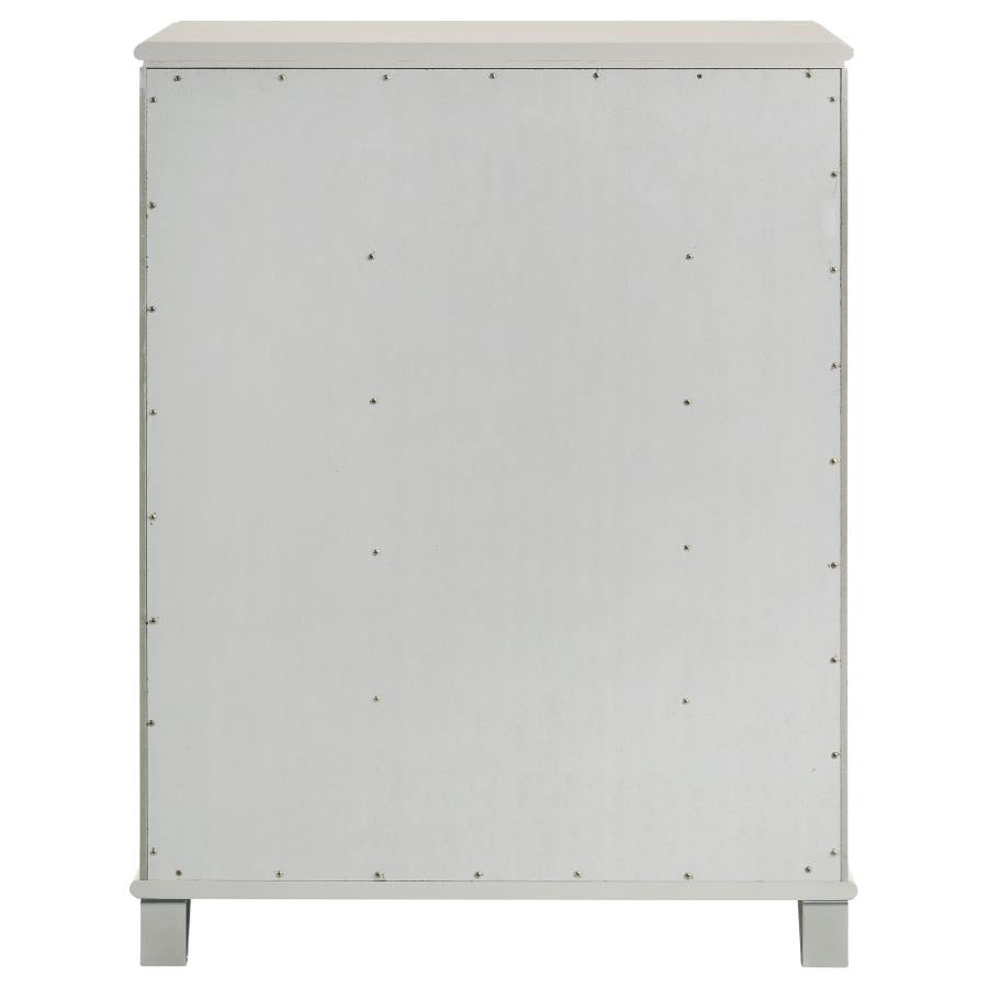 Olivia 5-drawer Bedroom Chest of Drawers Pearl White - 224955