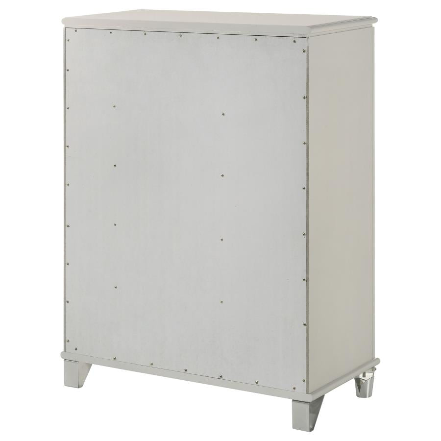 Olivia 5-drawer Bedroom Chest of Drawers Pearl White - 224955