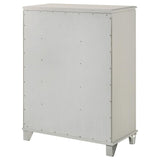 Olivia 5-drawer Bedroom Chest of Drawers Pearl White - 224955