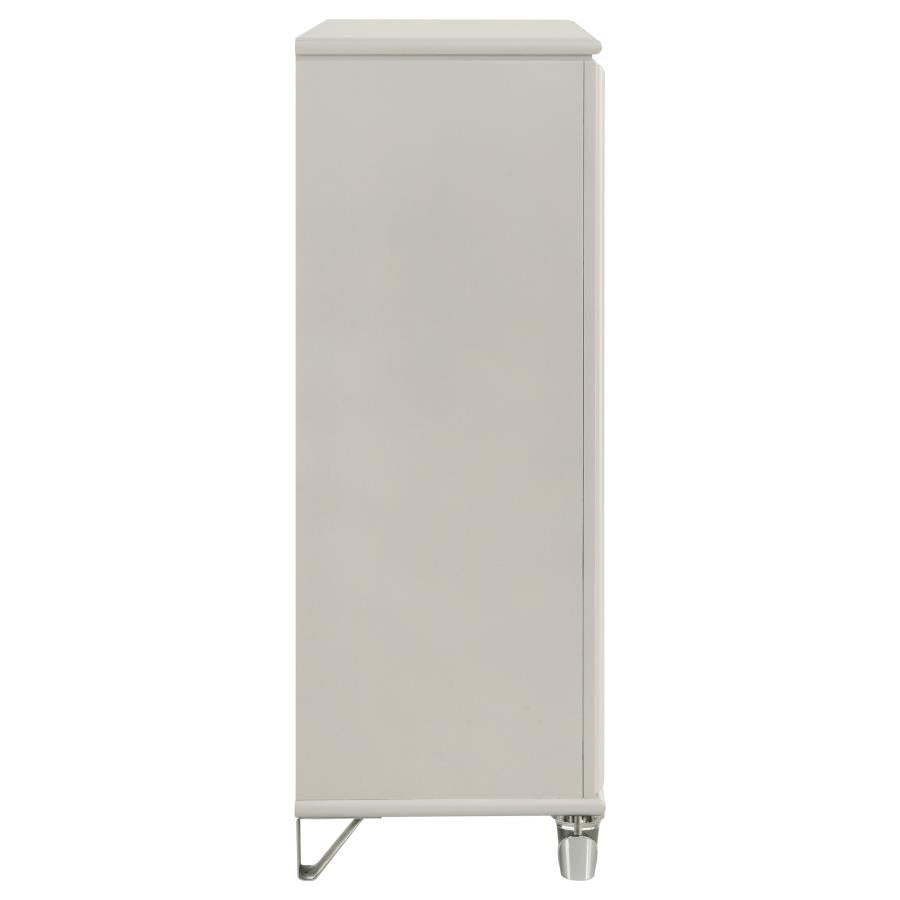 Olivia 5-drawer Bedroom Chest of Drawers Pearl White - 224955
