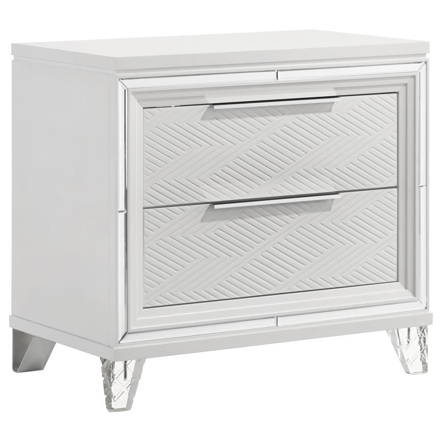 Marmore 5-piece Eastern King Bedroom Set White - 224961KE-S5