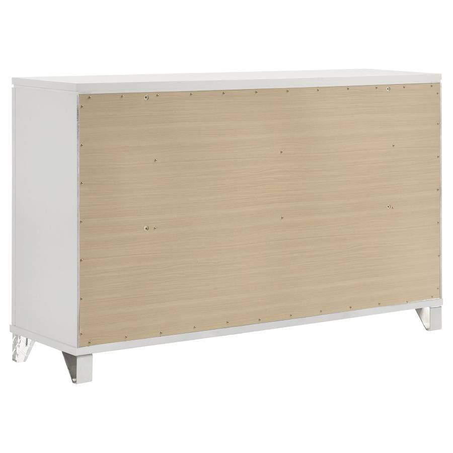 Marmore 5-piece Eastern King Bedroom Set White - 224961KE-S5
