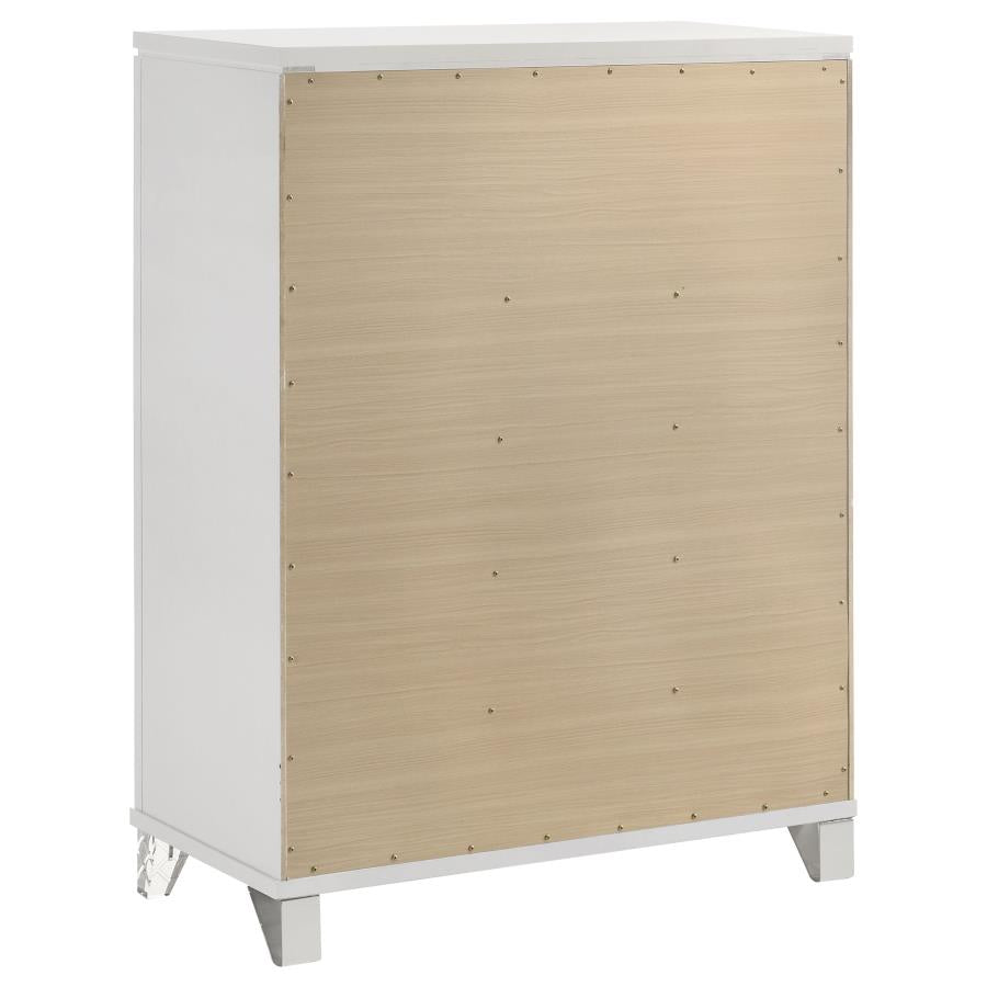 Marmore 5-piece Eastern King Bedroom Set White - 224961KE-S5