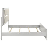 Marmore 64-inch Eastern King Panel Bed LED Headboard White - 224961KE