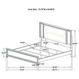 Marmore 4-piece California King Bedroom Set White - 224961KW-S4