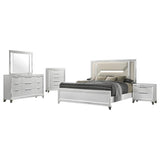 Marmore 5-piece California King Bedroom Set White - 224961KW-S5