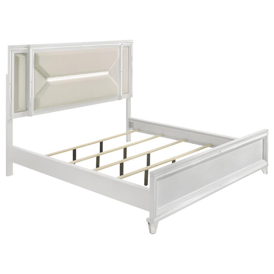 Marmore 5-piece California King Bedroom Set White - 224961KW-S5