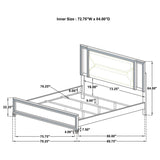 Marmore 5-piece California King Bedroom Set White - 224961KW-S5