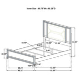 Marmore 4-piece Queen Bedroom Set White - 224961Q-S4
