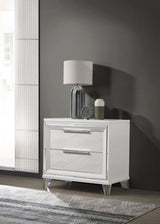 Marmore 2-drawer Nightstand Bedside Table White - 224962