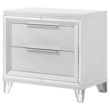 Marmore 2-drawer Nightstand Bedside Table White - 224962